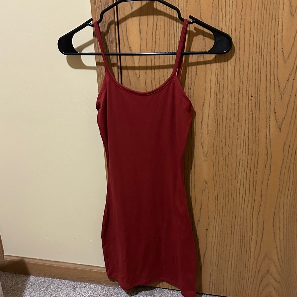 Red Spaghetti Strap Dress